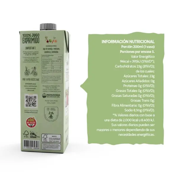 Jugo 100% Exprimido Pura Frutta Blend Detox - Naranja, Manzana, Zanahoria y Remolacha 1000ml (2).webp