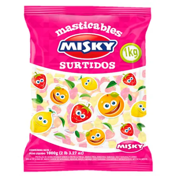 Caramelo Masticable Misky Surtido x800g (x10)