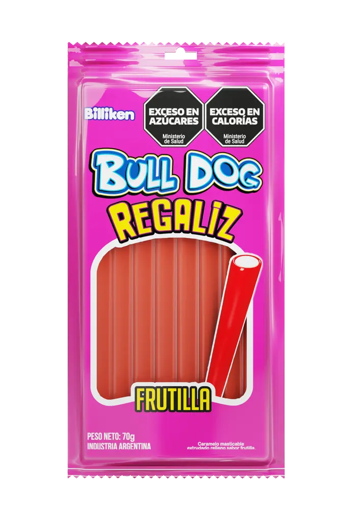 Tubito Bulldog Frutilla x70g