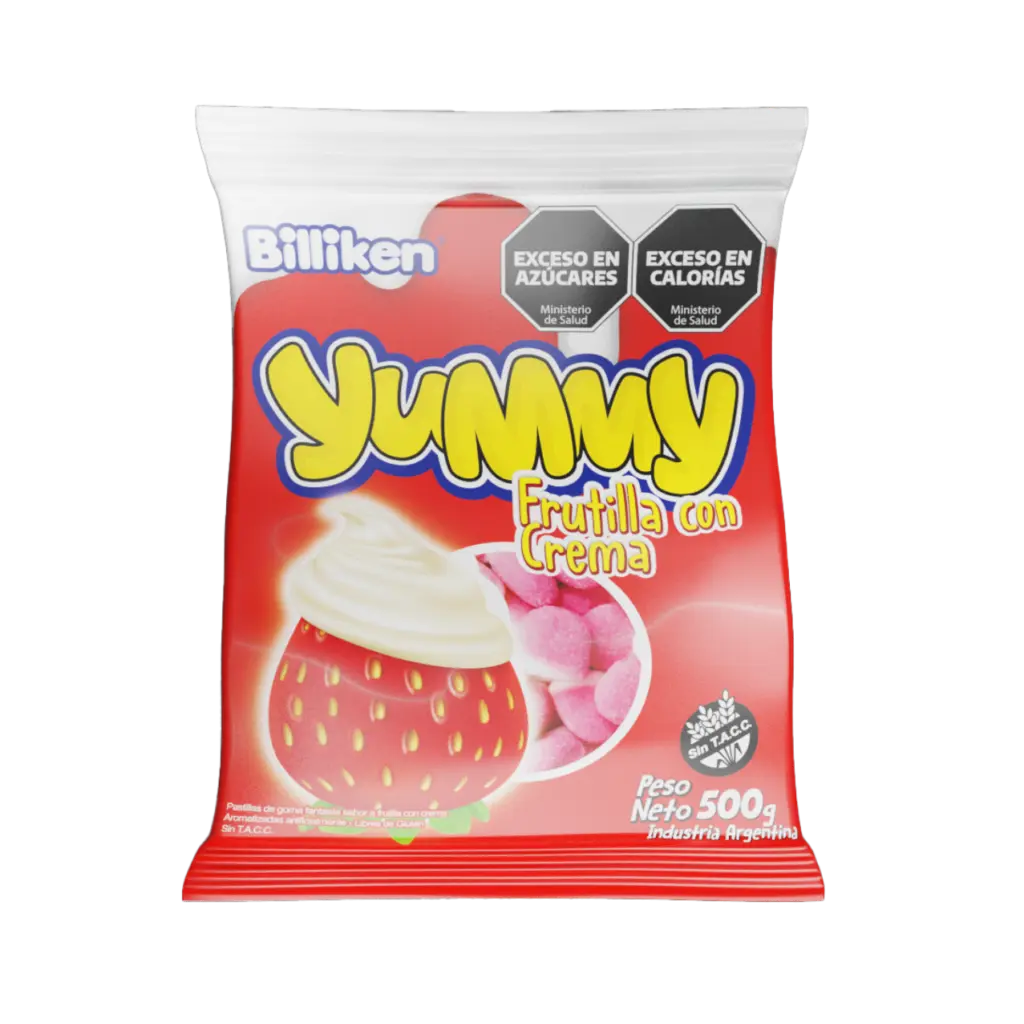 Goma Yummy Frutilla con Crema x500g
