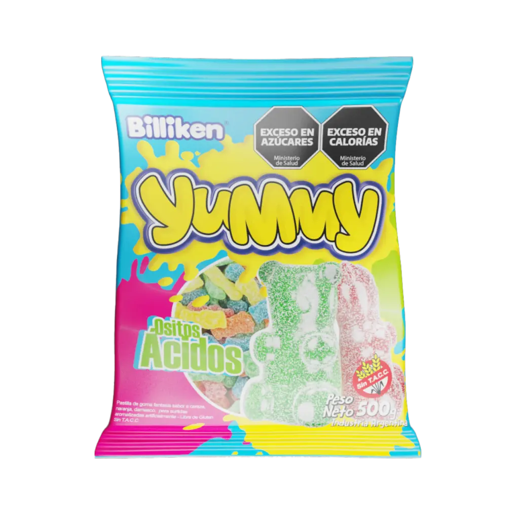 Goma Yummy Ositos Ácidos x500g