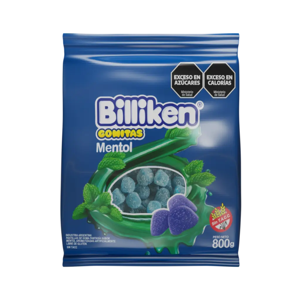 Goma Billiken Mentol x800g (x8)