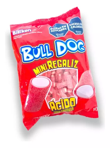 [8124] Goma Bulldog Mini Regaliz Frutilla x500g