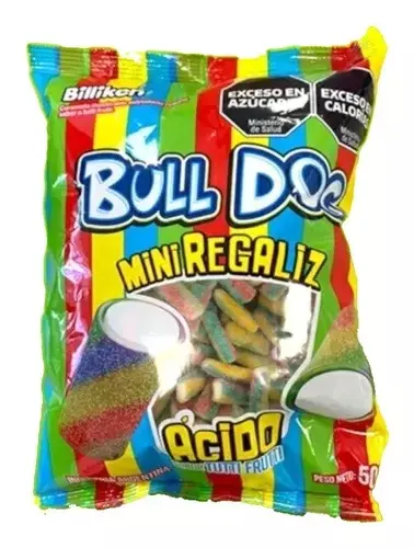Goma Bulldog Mini Regaliz Tutti Frutti x500g