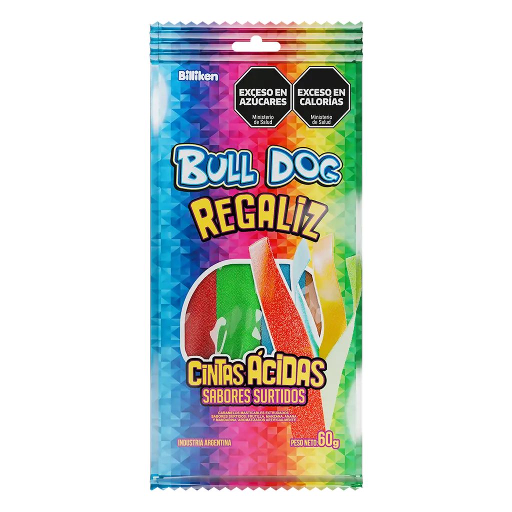 [16165] Regaliz Bulldog Ácidas Surtido x60g