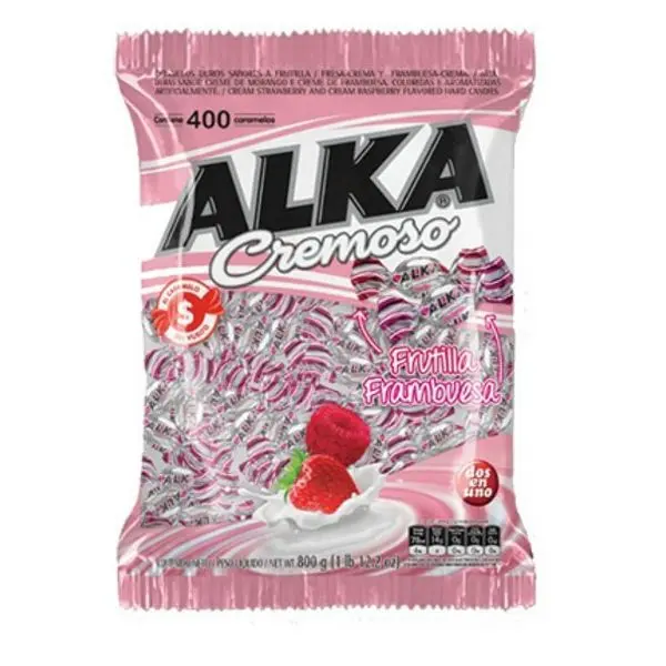 Alka Cremoso Frutilla y Frambuesa x800g