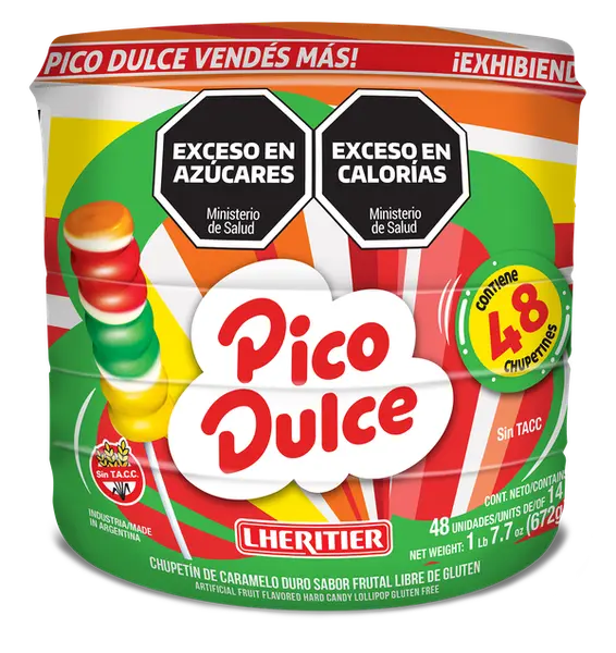 Chupetín Pico Dulce Tarro Plástico x48u