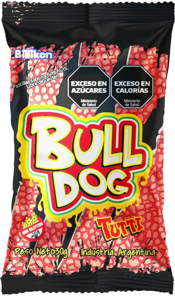 [28864] Pastilla Bulldog Tutti Frutti Ácidas x30g (12x12)