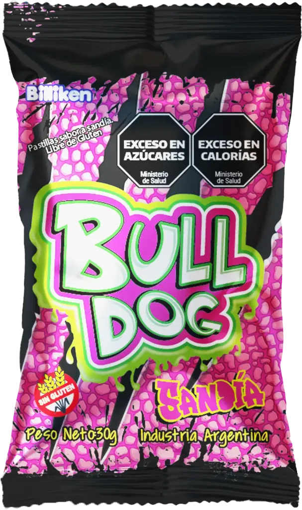 Pastilla Bulldog Sandia Ácida x30g