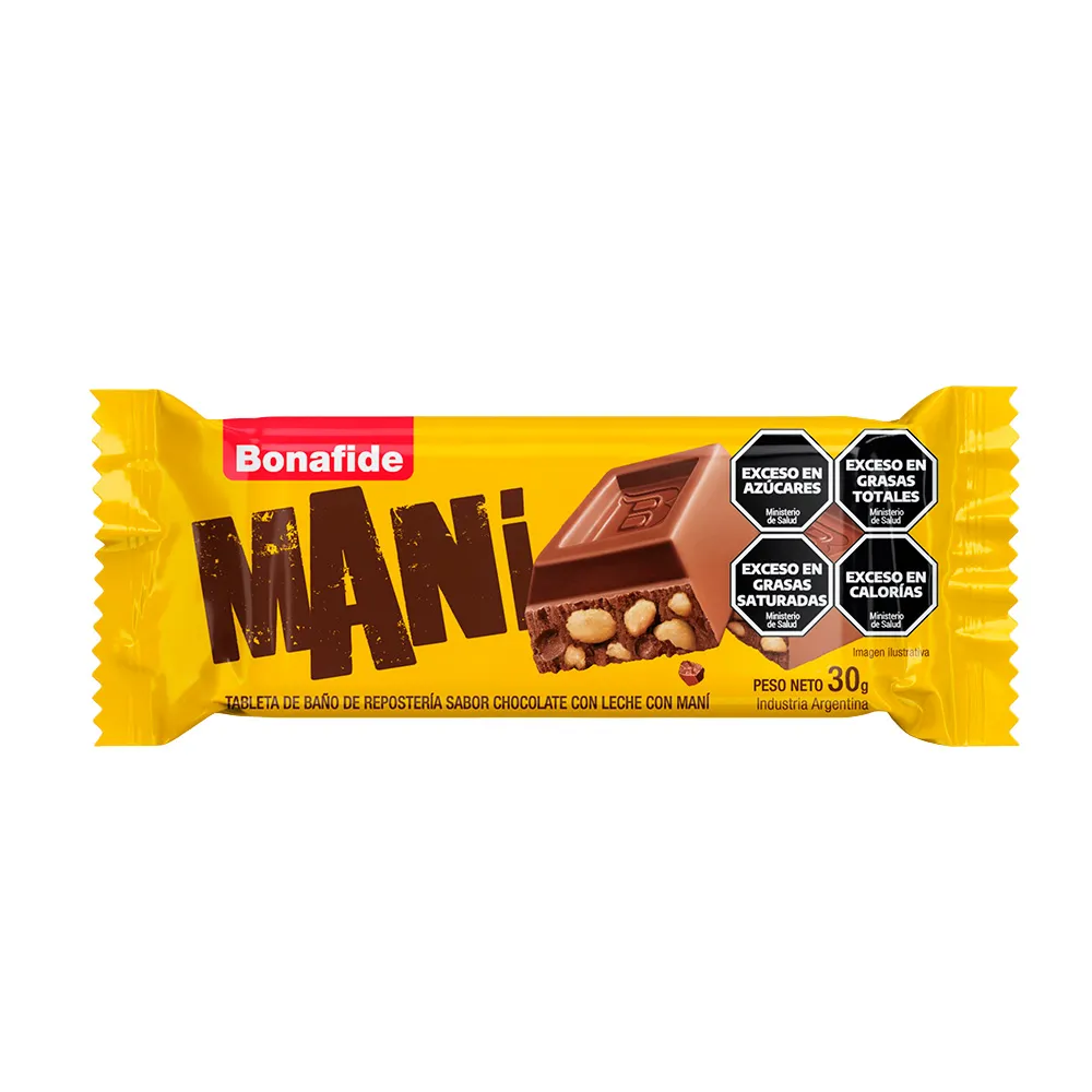 Chocolate Bonafide Leche y Maní x30g