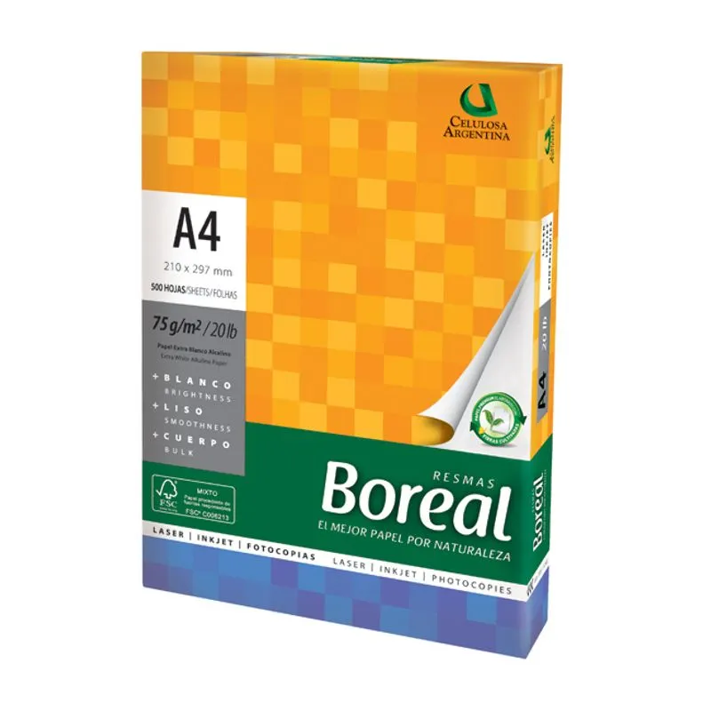 Resma Boreal A4 x75g (x10)