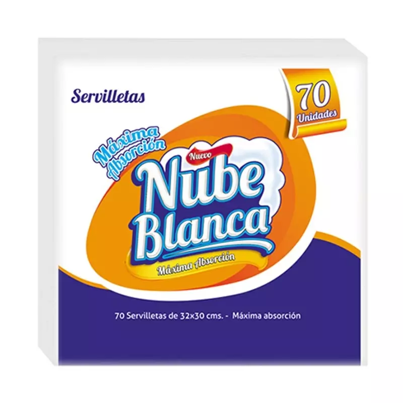 [55510] Servilletas Nube Blanca S/H x70u 48x90