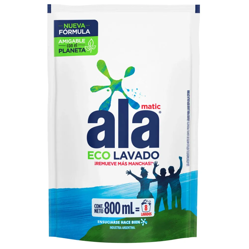[72213] Ala Matic Jabón Liquido Ecolavado a Mano x800ml