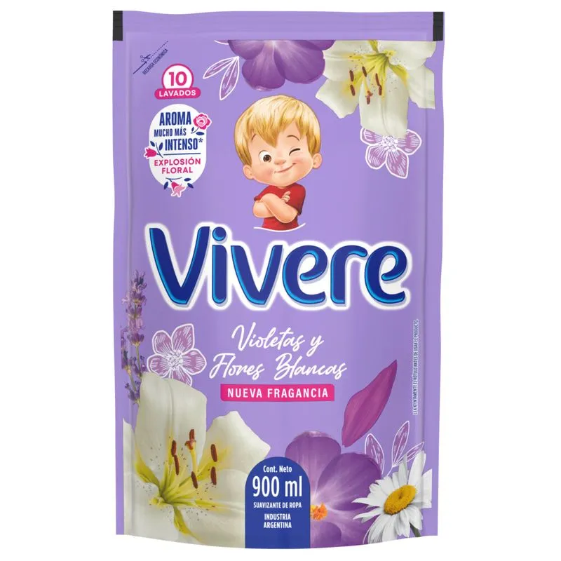 [72414] Vívere Suavizante Violetas y Flores Blancas DP x900ml