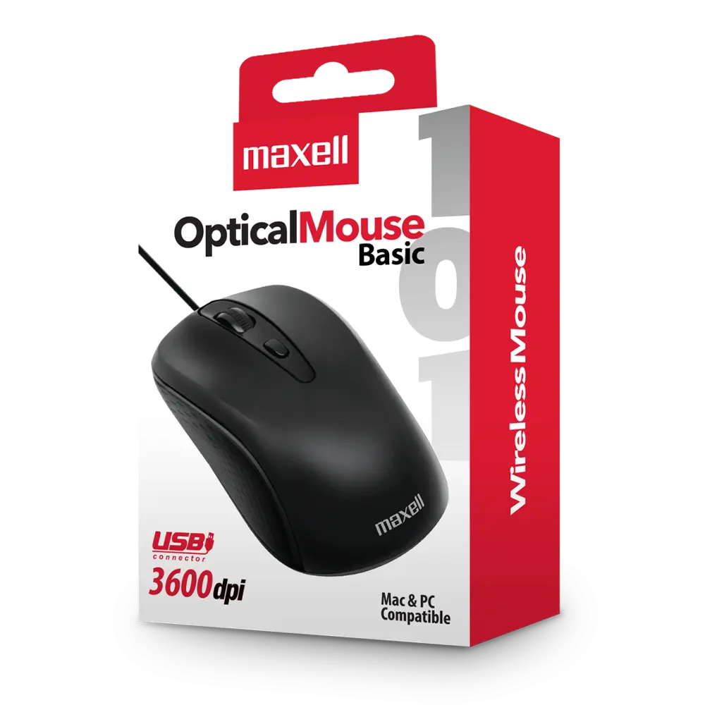 Mouse USB Maxell MOWR-101 Negro