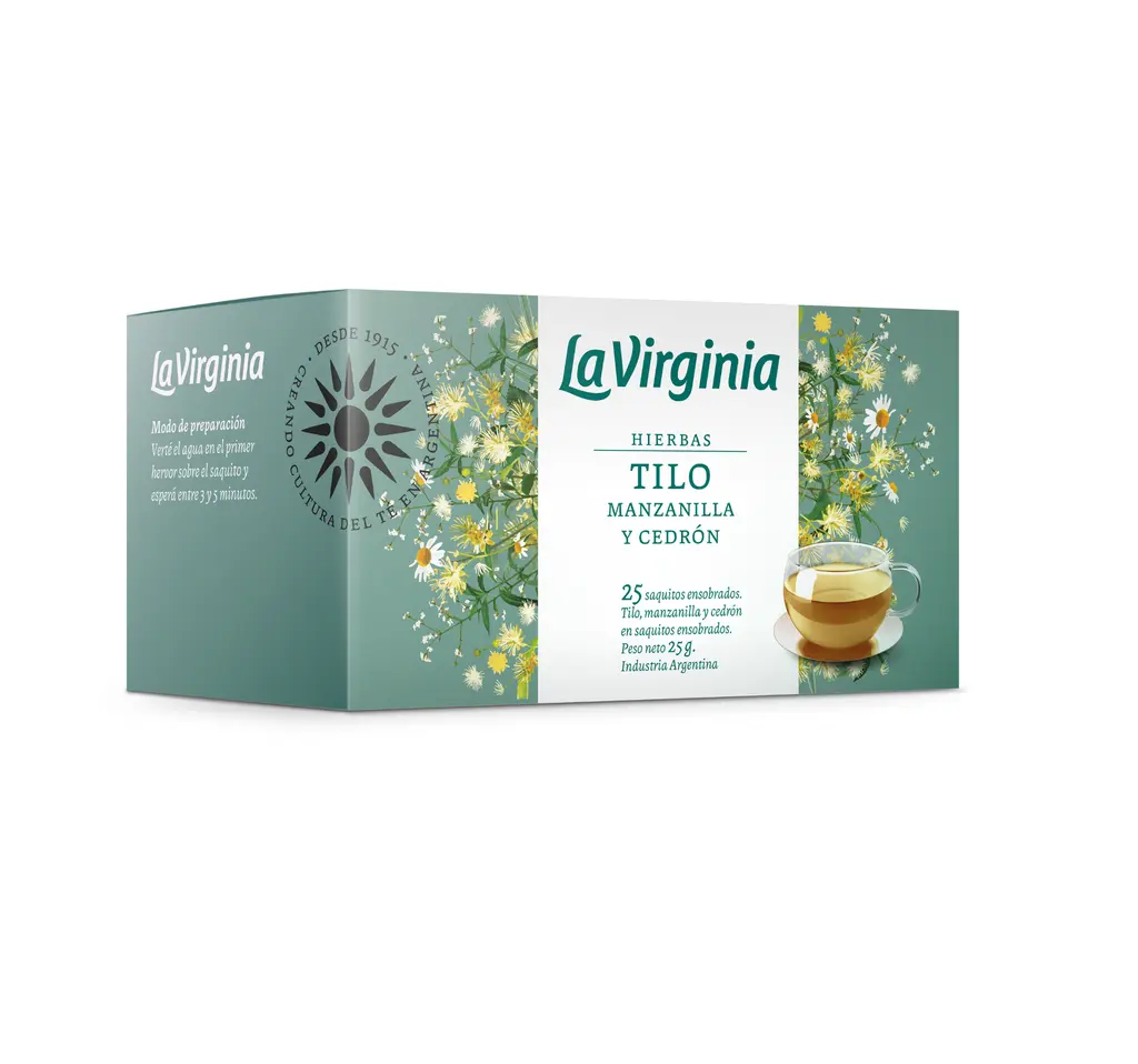 [100024] Té Hierba Tilo, Manzanilla y Cedrón La Virginia x25u