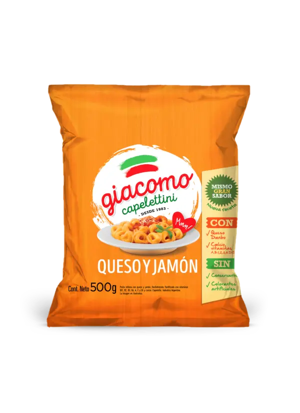 Capelettini Giacomo Queso y Jamón x500g
