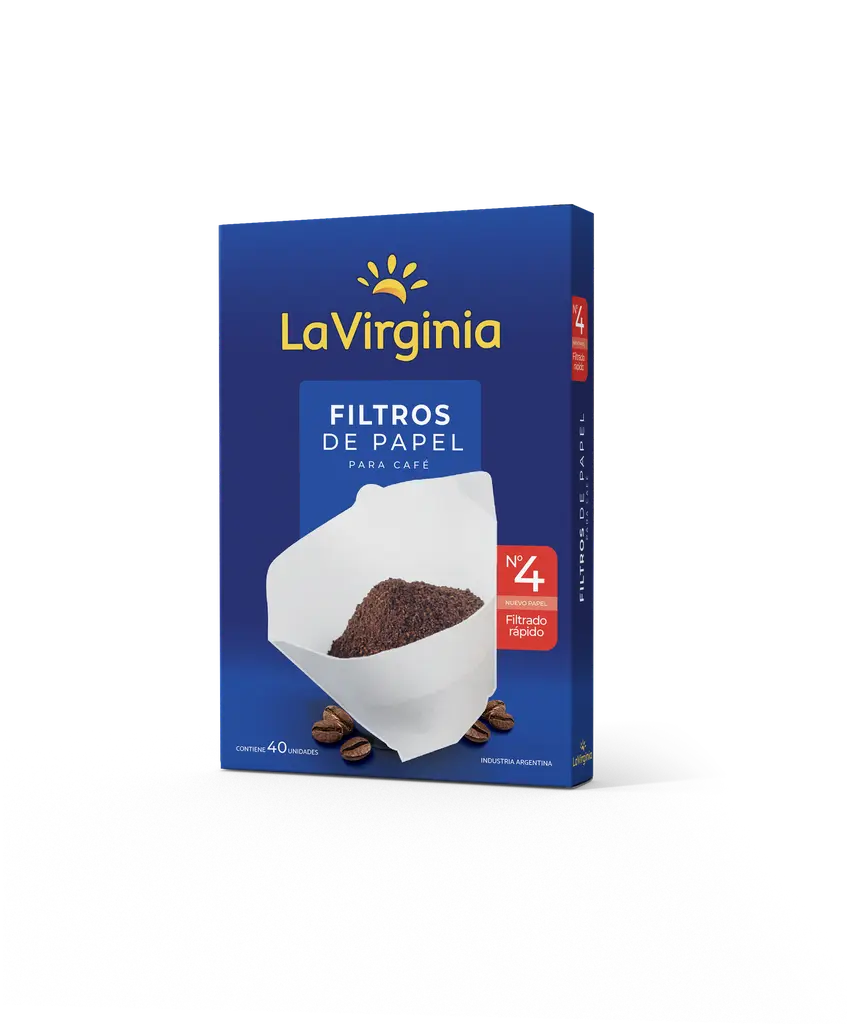 [100030] Filtros de Papel La Virginia Nro. 4 x40u