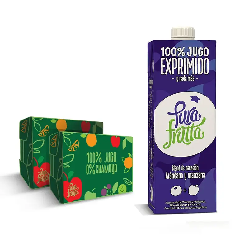 [100042] Jugo PuraFrutta Manzana y Arándanos x1 L
