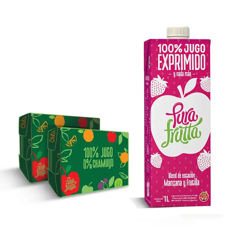 [100043] Jugo PuraFrutta Manzana y Frutilla x1 L