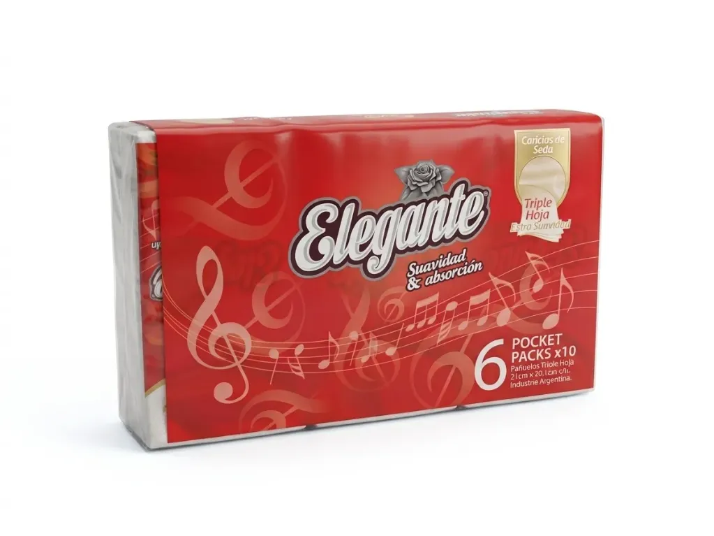 Pañuelos Elegante 6x10 T/H (x27)