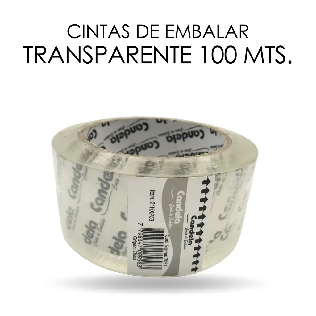 Cinta de Embalar Candela Transparente x4,8cm x100m (x36)