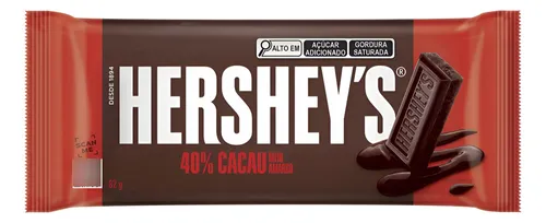 Chocolate Hershey's Semi Amargo 40% Cacao x82g