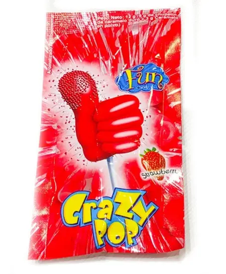 Chupetín Crazy Pop Frutilla x1u (x40)