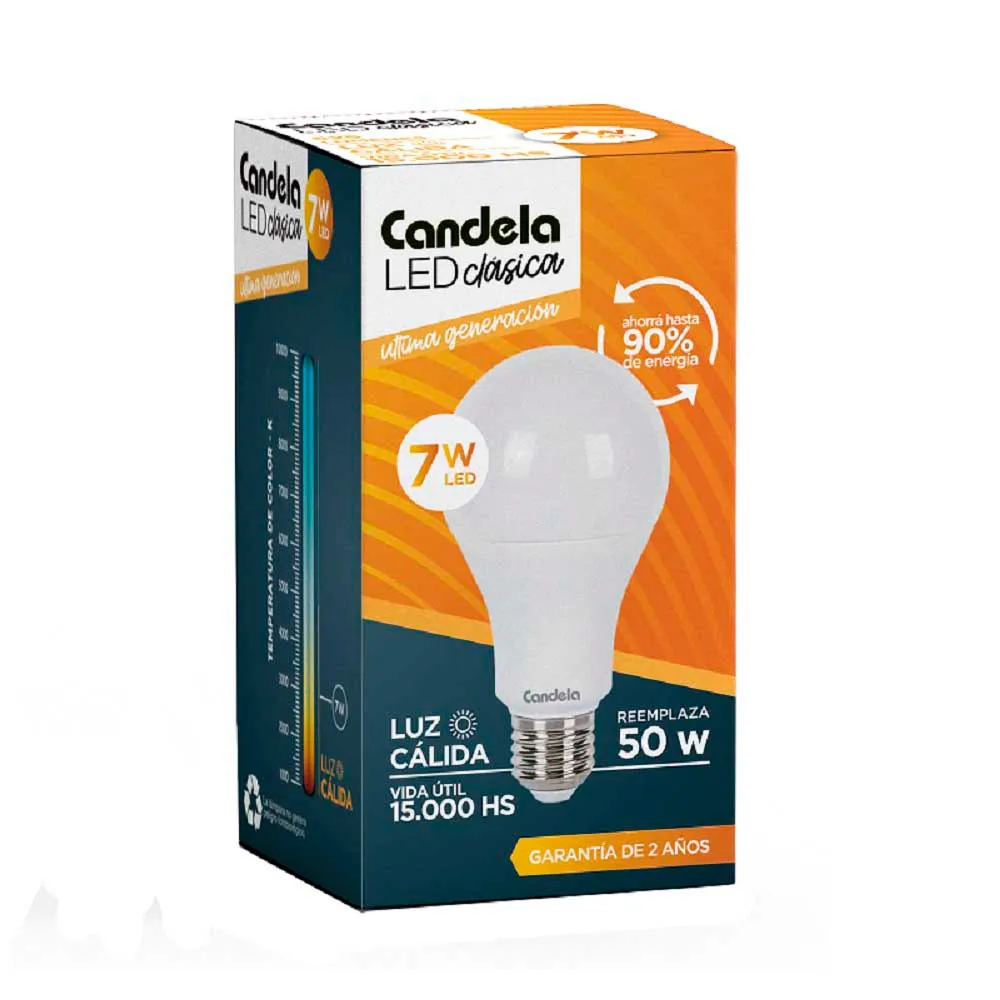[100081] Lampara Led Candela 7W Cálida