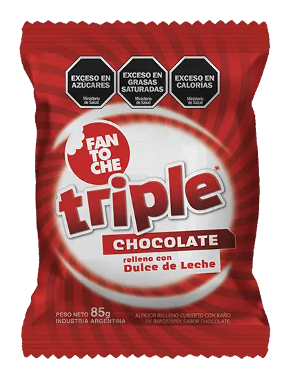 Alfajor Fantoche Triple Negro x85g (x12)
