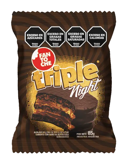 Alfajor Fantoche Triple Night x85g