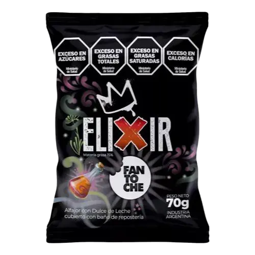 Alfajor Fantoche Elixir Super Dulce de Leche x70g (x12)