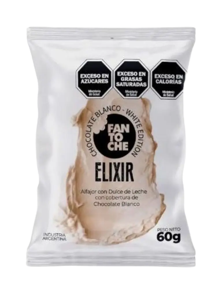 Alfajor Fantoche Elixir Chocolate Blanco x70g