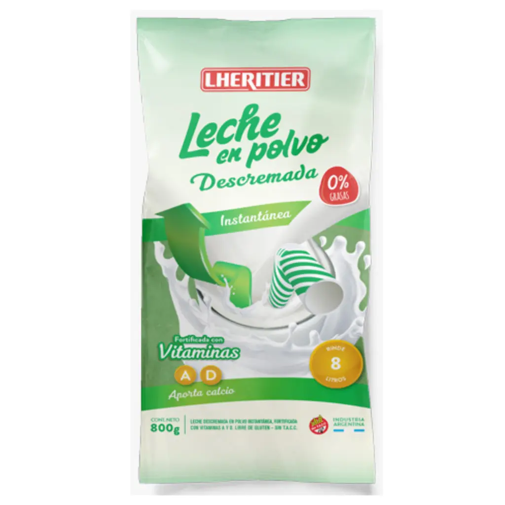 [100147] Leche Descremada en Polvo Lheritier x800g
