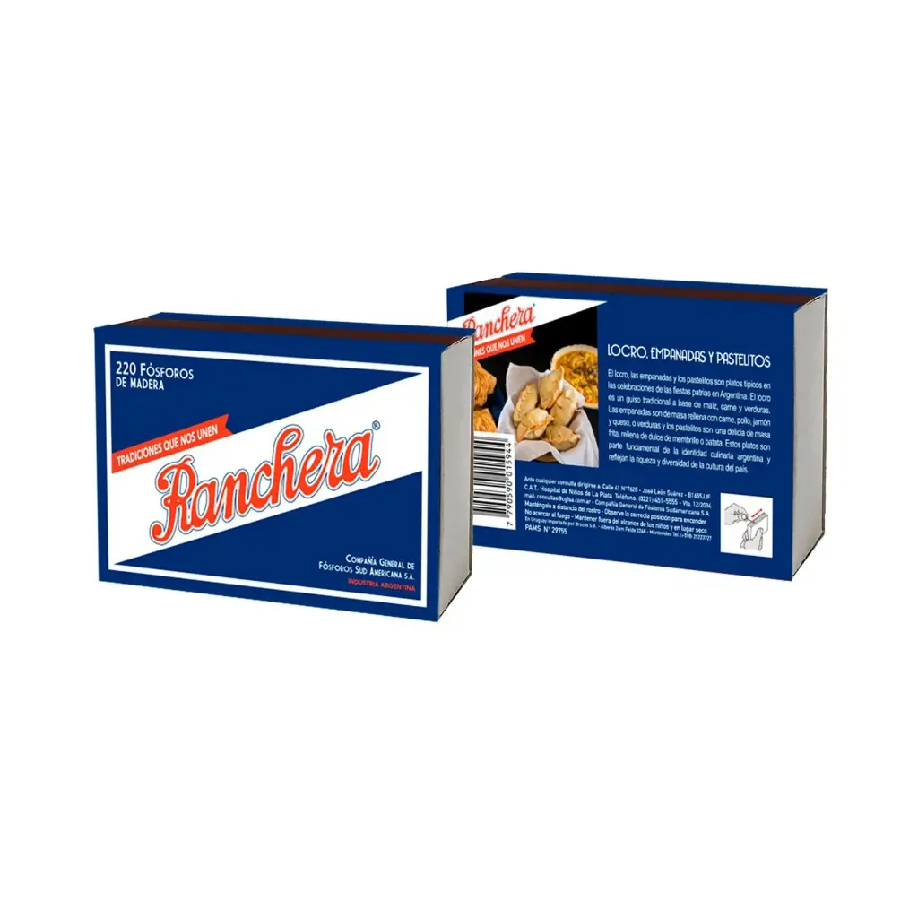 [100151] Fósforos Ranchera Tradicional x220u (20x10)