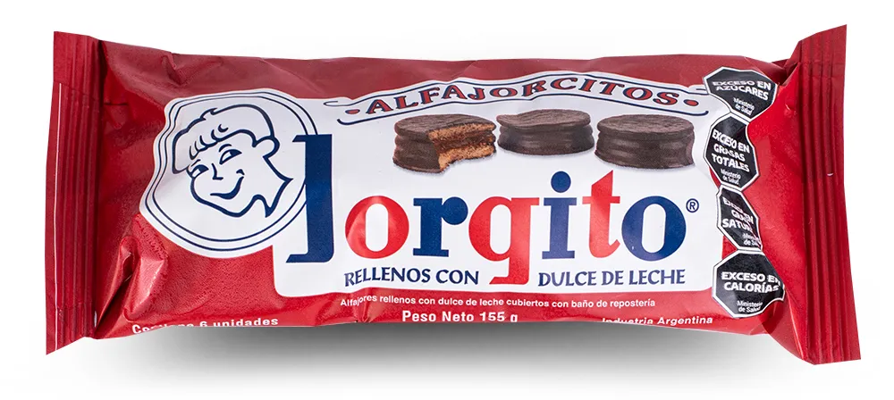 Mini Alfajores Jorgito Chocolate Negro x6u