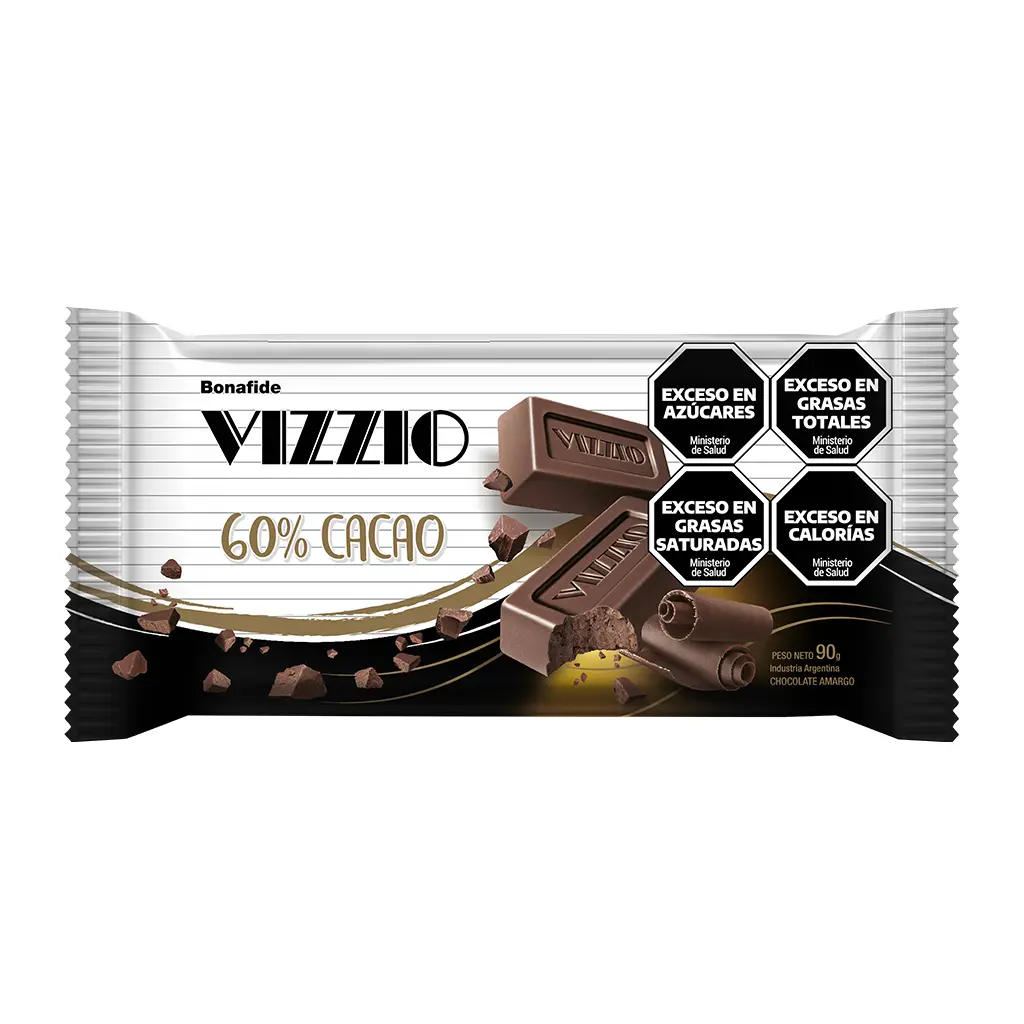 [100180] Tableta Chocolate Vizzio 60% Cacao x90g