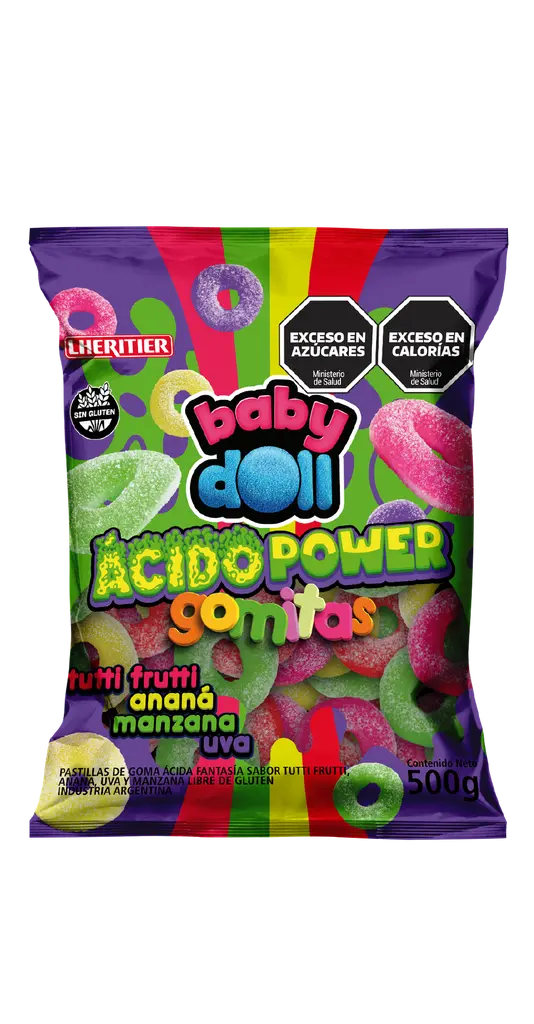 [100206] Goma Baby Doll Acido Power Bl x500g