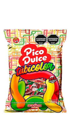 [100207] Caramelo Masticable Pico Dulce Tubicolor x500g