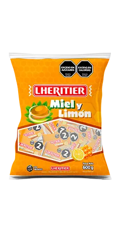 Caramelo Duro Lheritier Miel-Limón x600g (x12)