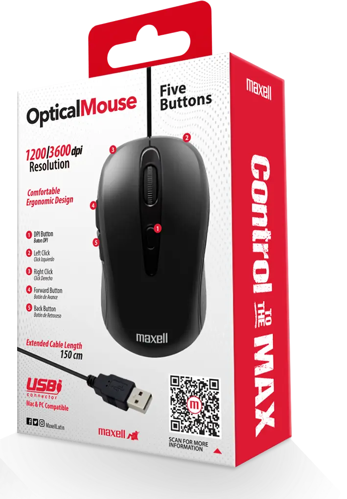 [100235] Mouse USB Maxell MOWL-105