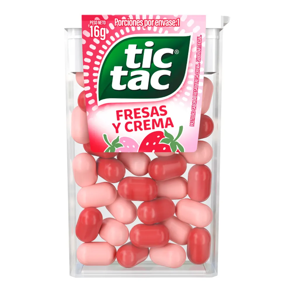[100237] Tic Tac Frutilla y Crema x16g