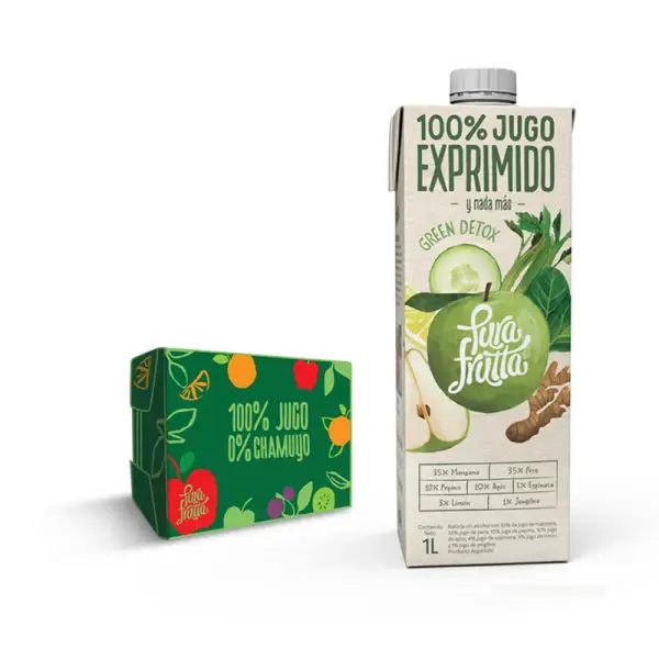 Jugo PuraFrutta Green Detox x1 L