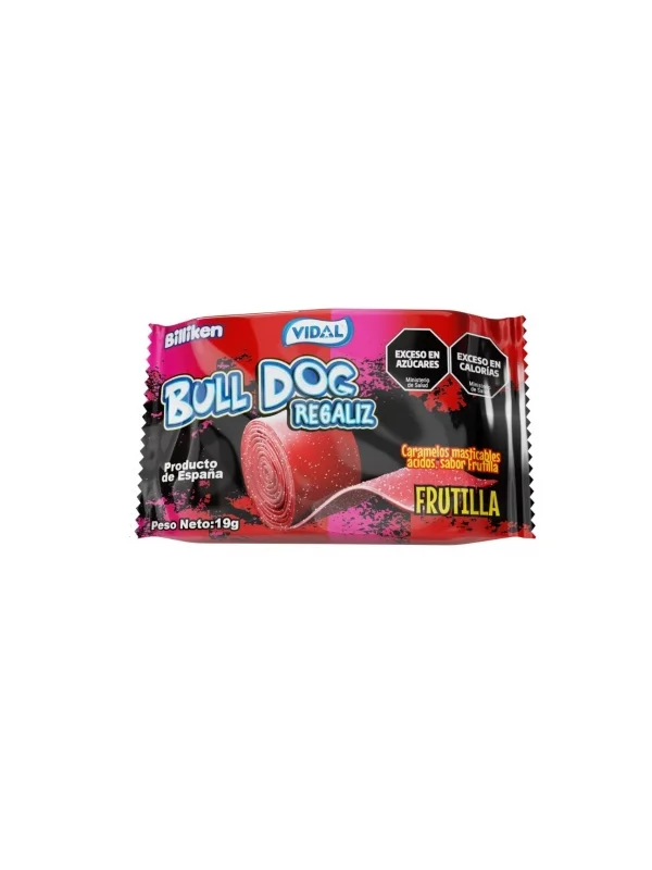 Regaliz Bulldog Roll Frutilla x29g