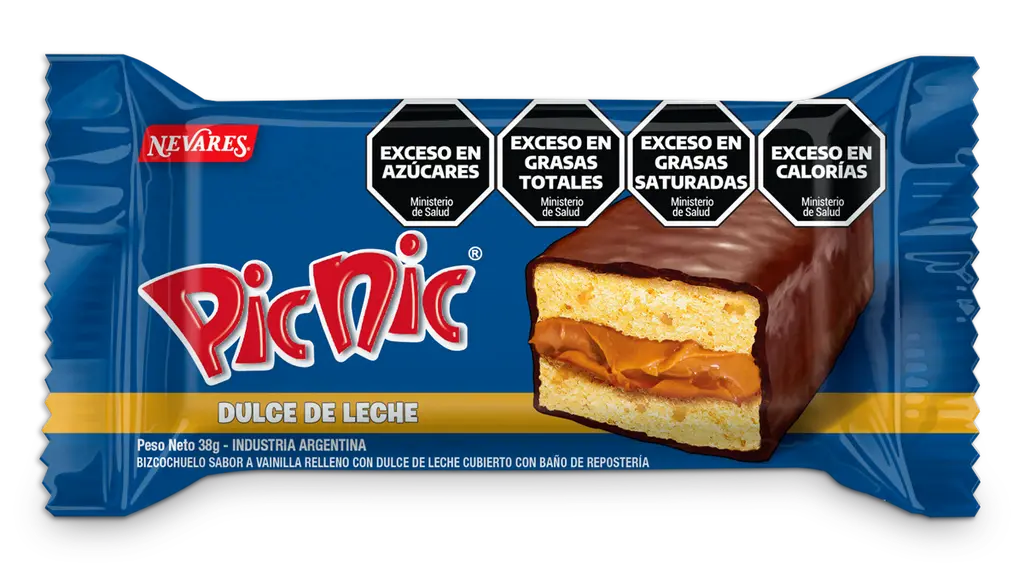 Bizcochuelo Picnic con Dulce de Leche x38g (x40)