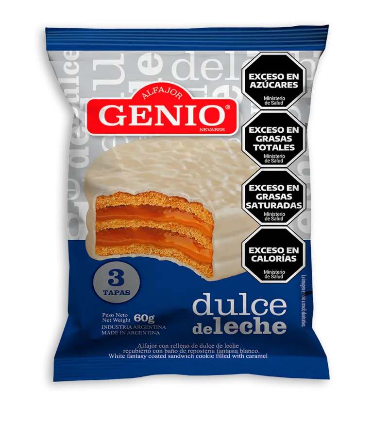 Alfajor Genio Triple Blanco x60g
