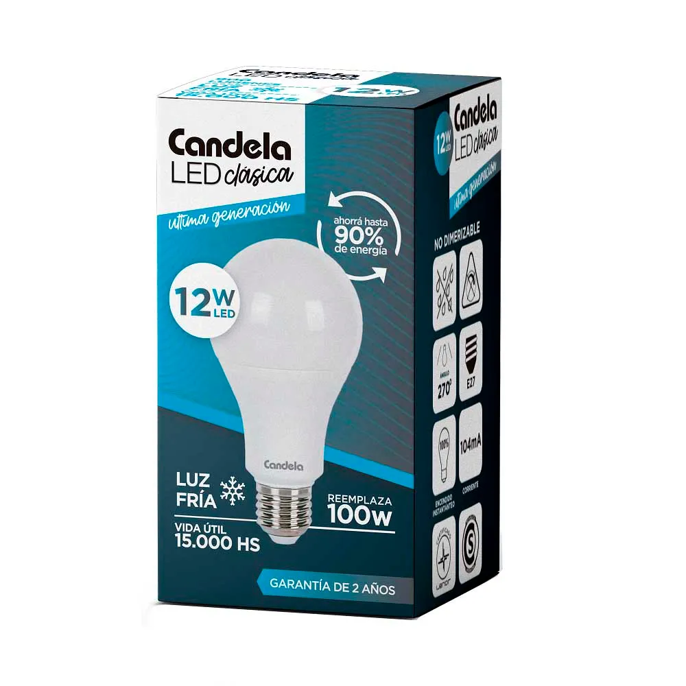 Lampara Led Candela 12W Fría