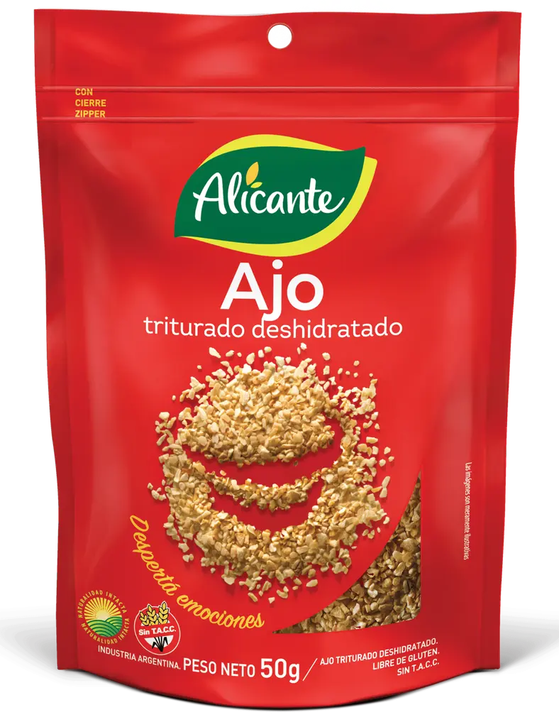 Ajo Triturado Deshidratado Alicante sin Tacc x50g