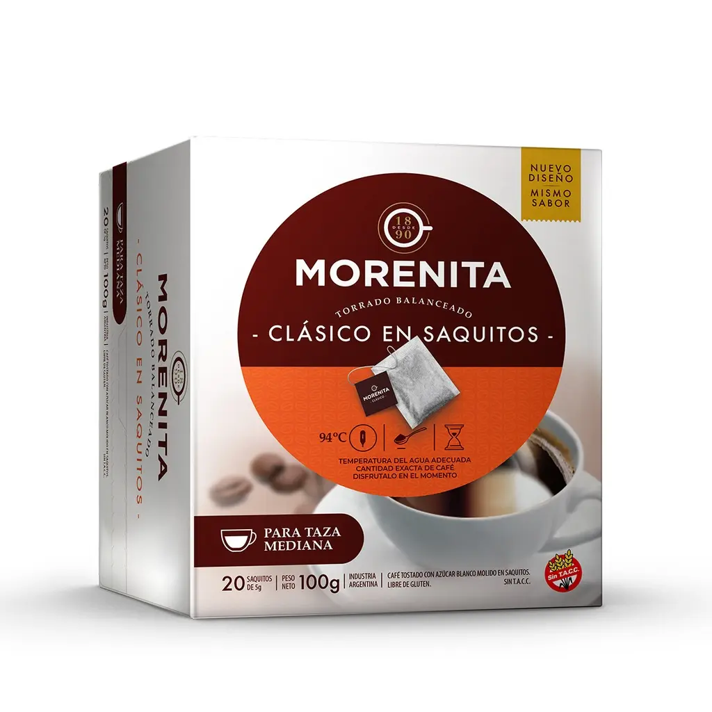 Café Morenita En Saquitos Intenso 20x5g