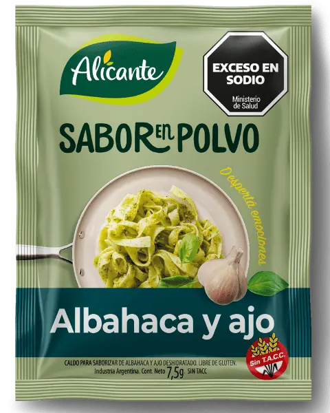 [100346] Sabor en Polvo Alicante Albahaca y Ajo sin Tacc x7,5g